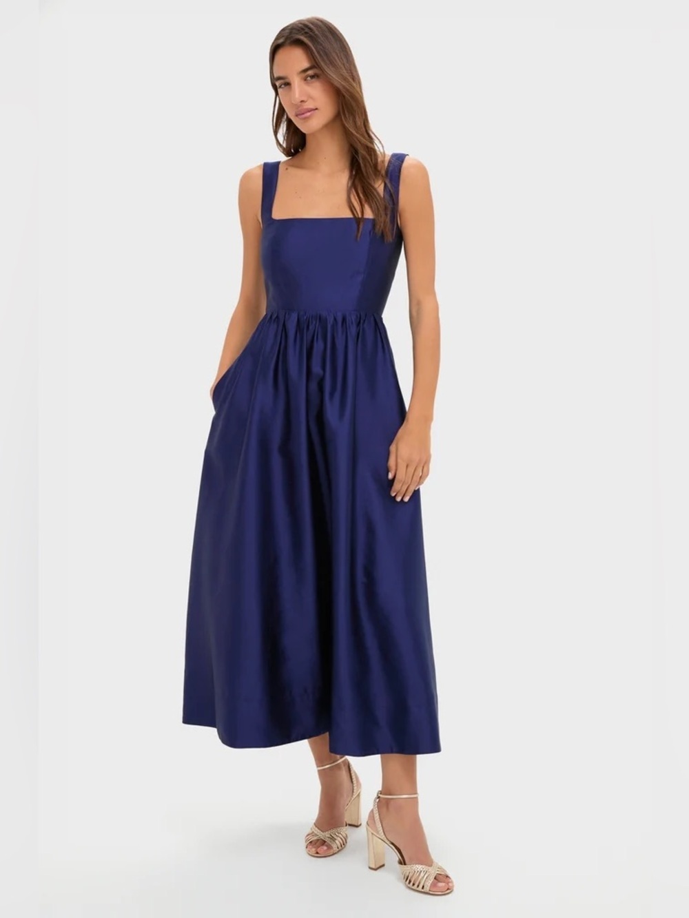 TUCKERNUCK Navy Dupioni Esme Dress - Picture 2 of 13
